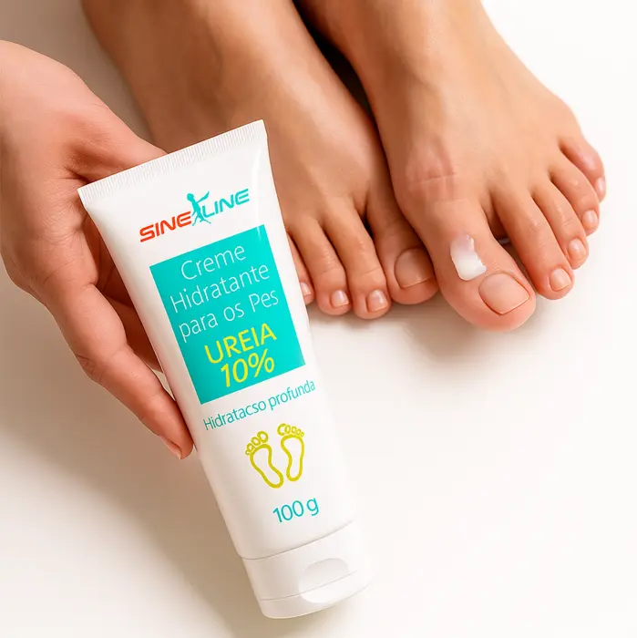 Creme para pés secos e rachados com ureia