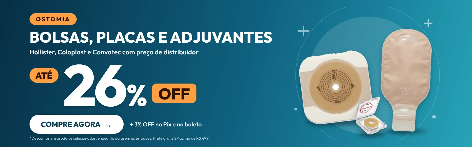 Veja mais: Ostomia: até 26% OFF em bolsas e placas
