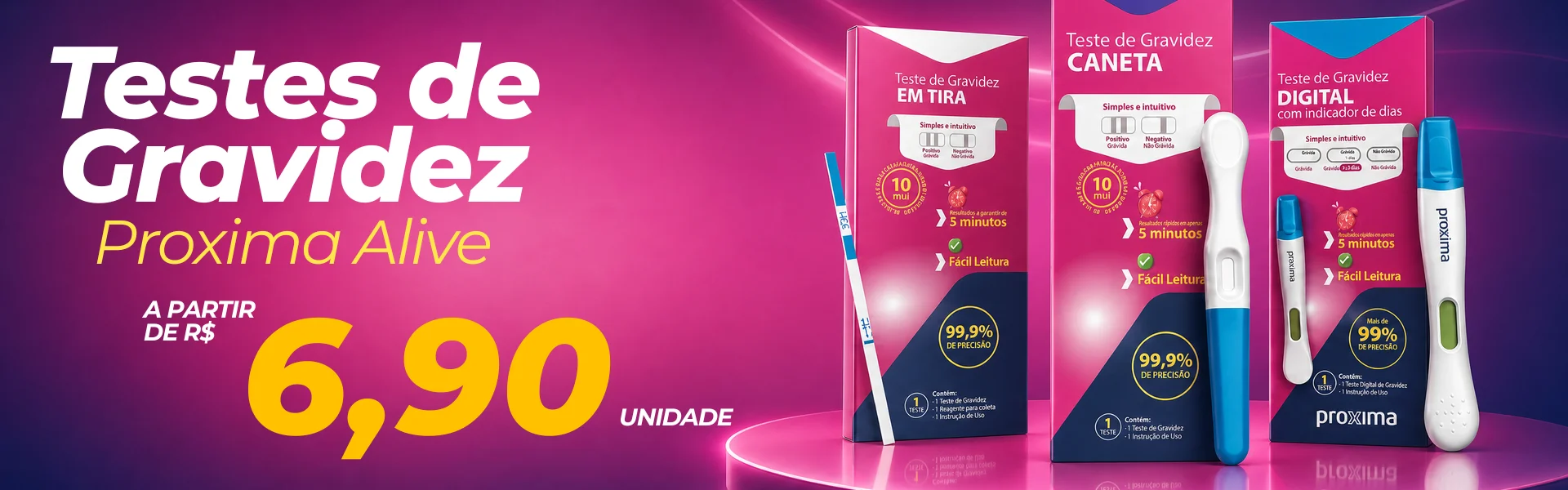 Veja mais: Testes de Gravidez Proxima Alive