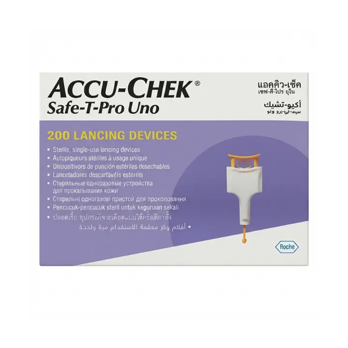 Lancetas Accu-Chek Safe-T-Pro Uno Roche 200 Unidades