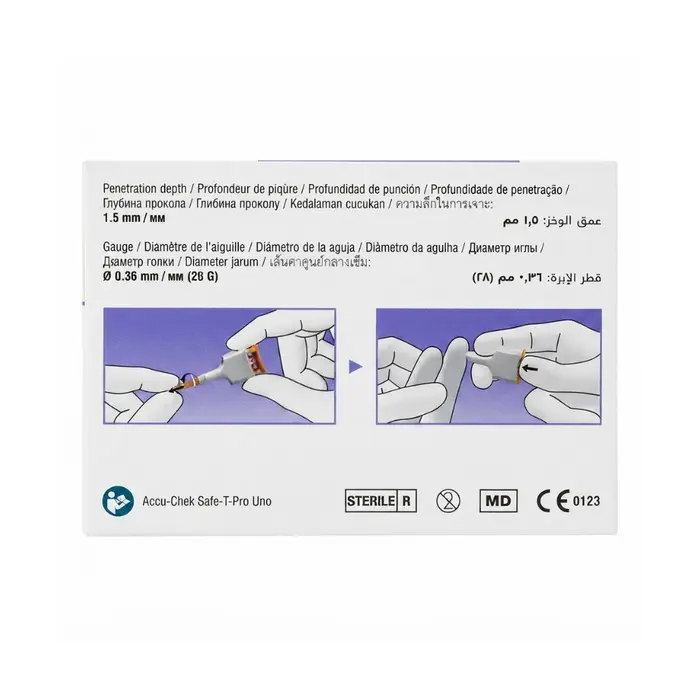 Lancetas Accu-Chek Safe-T-Pro Uno Roche 200 Unidades