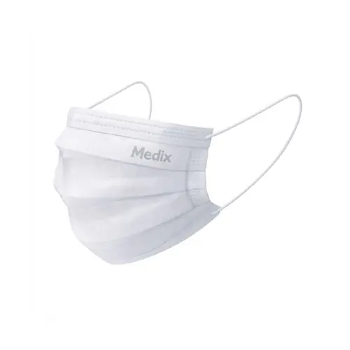 KIT Máscara Tripla Descartável Supreme Branca Medix 50 Unidades