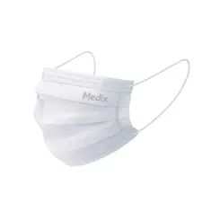 KIT Máscara Tripla Descartável Supreme Branca Medix 50 Unidades