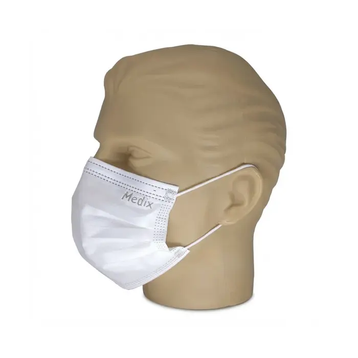 KIT Máscara Tripla Descartável Supreme Branca Medix 50 Unidades