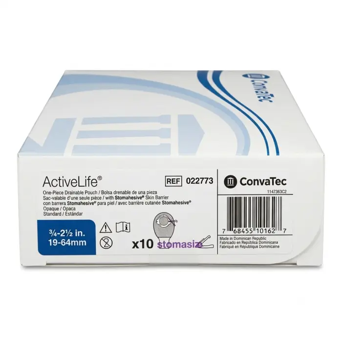 Bolsa Colostomia Drenável Recortável Opaca Active Life 22773 19/64mm Convatec