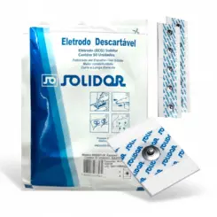 Eletrodo Adesivo Descartável em Espuma para ECG - 50 Unidades - Solidor