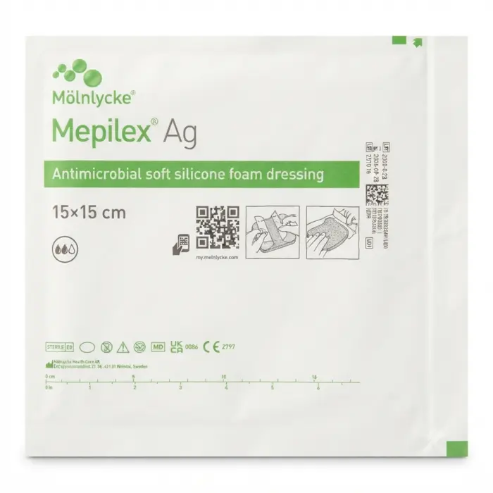 Curativo De Prata AG Carvão Ativado Mepilex 15x15cm Mölnlycke