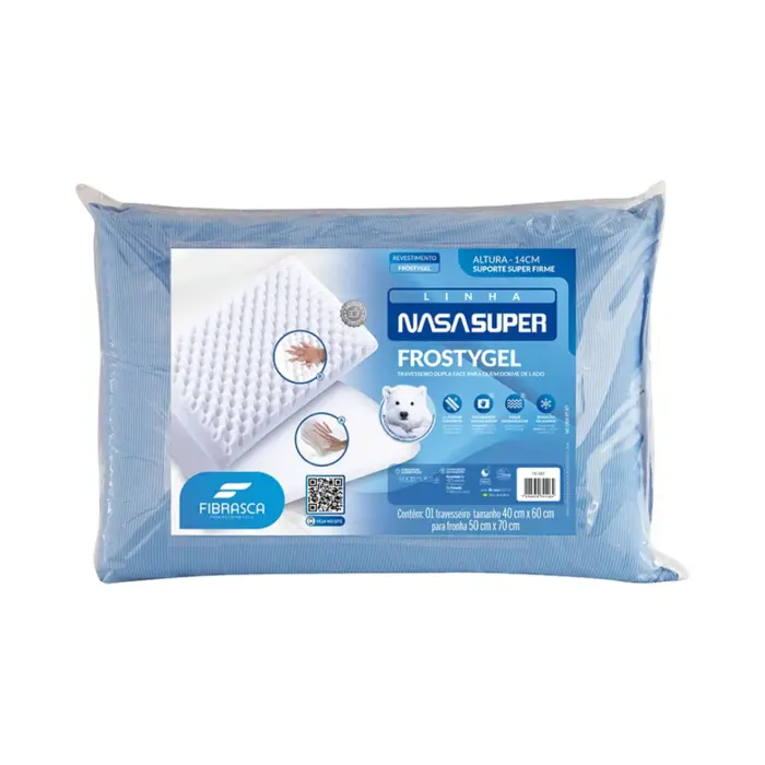 Travesseiro Nasa Super Frostygel Fibrasca Unidade