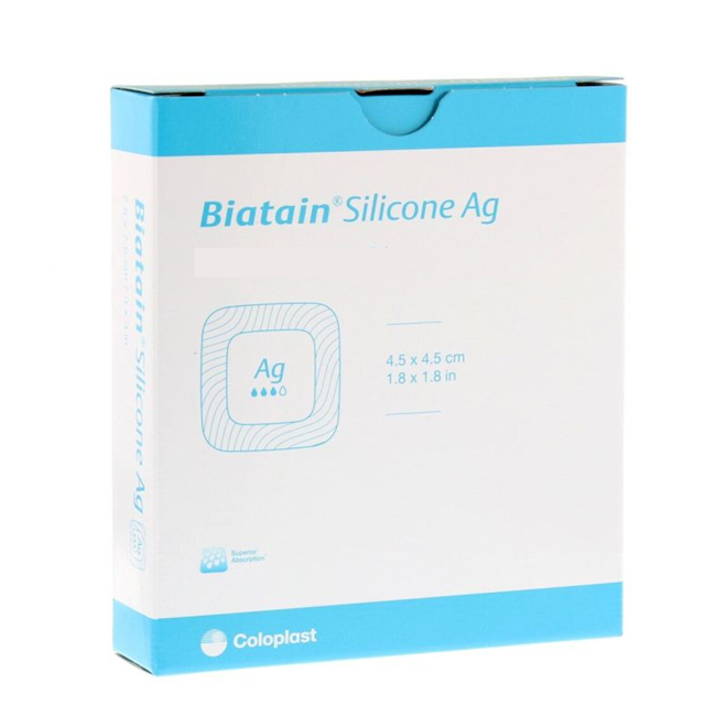 Curativo de Silicone Biatain Silicone Ag 12,5x12,5 Coloplast ...