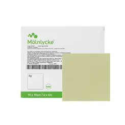Curativo De Prata AG+ Carvão Ativado Exufiber 10x10cm Mölnlycke Unidade
