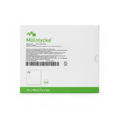 Curativo De Prata AG+ Carvão Ativado Exufiber 10x10cm Mölnlycke Unidade