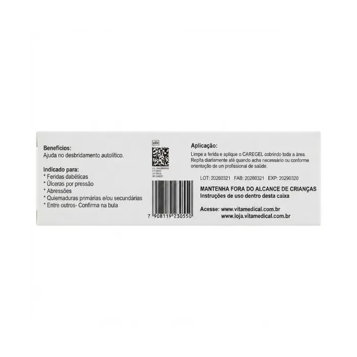 Pomada Hidrogel Caregel 85g Vita Medical