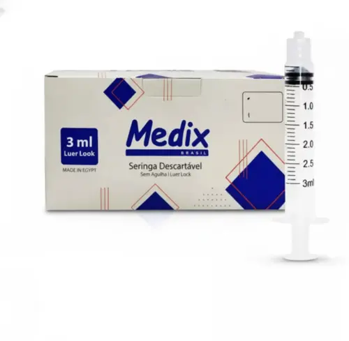 Seringa 3ml Medix Descartável Bico Slip - Unidade