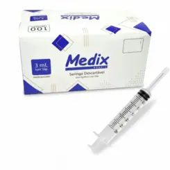 Seringa 3ml Medix Descartável Bico Slip - Unidade