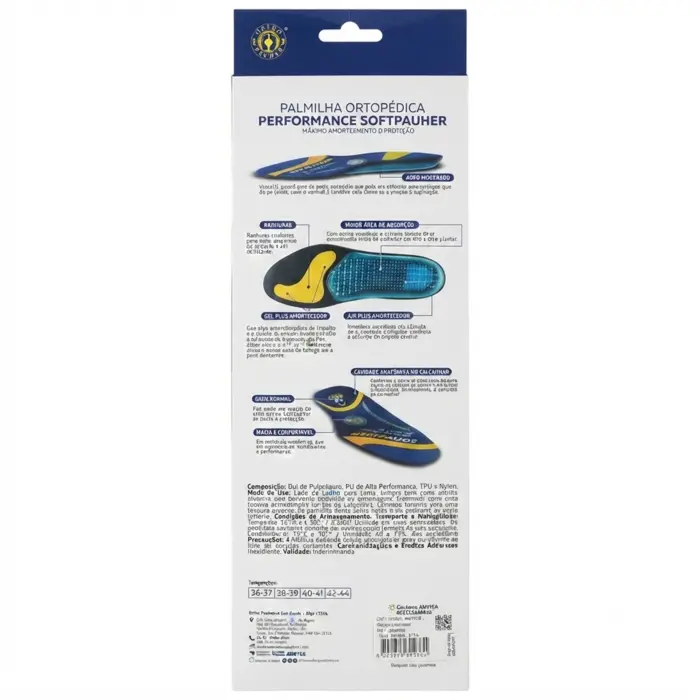 Palmilha Performance Softpauher AC020 42/44 OrthoPauher