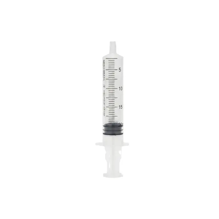 Seringa Hipodérmica Descartável Bico Slip 20ml Medix