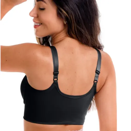 Sutiã Cirúrgico Biobela Com Fecho Frontal Duplo Preto P 1650