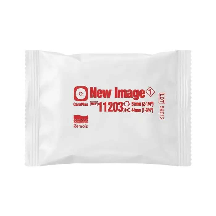 KIT Placa Colostomia Recortável Plana CeraPlus 11203 57/44mm Hollister 5 Unidades