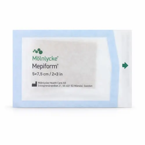 KIT Curativos De Silicone Mepiform 5x7.5cm Mölnlycke 5 Unidades