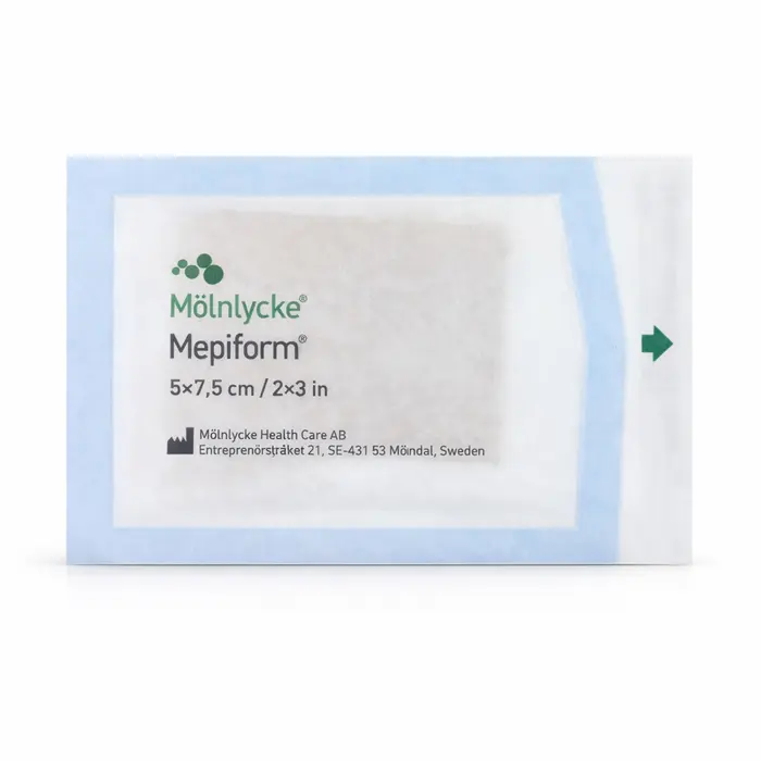 KIT Curativos De Silicone Mepiform 5x7.5cm Mölnlycke 5 Unidades