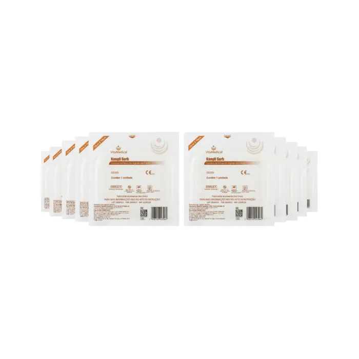 Curativo Kangli Sorb G5305 Alginato De Cálcio 10x10cm Vital Medical 10 Unidades