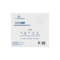 Curativo SilverSoft Espuma Não Aderente Com Prata 10x10cm Vita Medical 10 Unidades