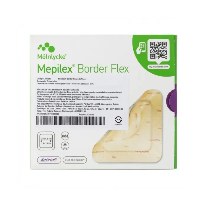 Curativo Mepilex Border Flex 7,5x7,5cm Mölnlycke Unidade
