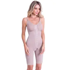 Cinta Modeladora Macaquinho Shorts com Fecho Frontal EGG 1601 - Biobela