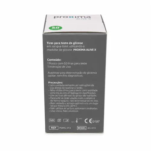 Tiras Para Medir Glicose Próxima Alive 50 Unidades