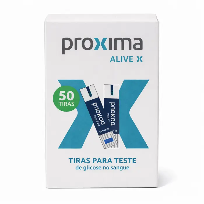 Tiras Para Medir Glicose Próxima Alive 50 Unidades