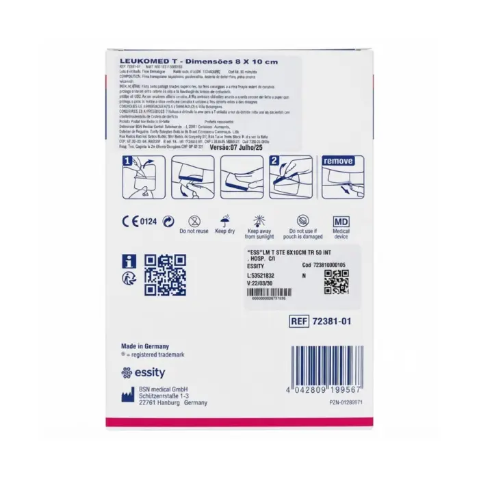 Curativo Leukomed T Filme Transparente 8x10cm BSN Unidade