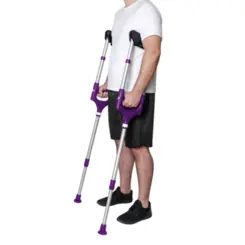 Muleta Axilar Reforçada Lilás P/M BC1562 - Mercur