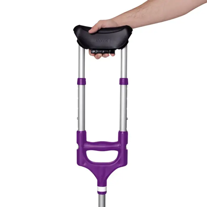 Muleta Axilar Reforçada Lilás P/M BC1562 - Mercur
