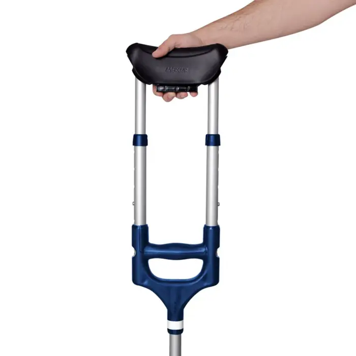 Muleta Axilar Reforçada Azul P/M BC1562 - Mercur