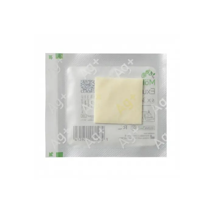 Curativo De Prata AG+ Carvão Ativado Exufiber 5x5cm Mölnlycke Unidade