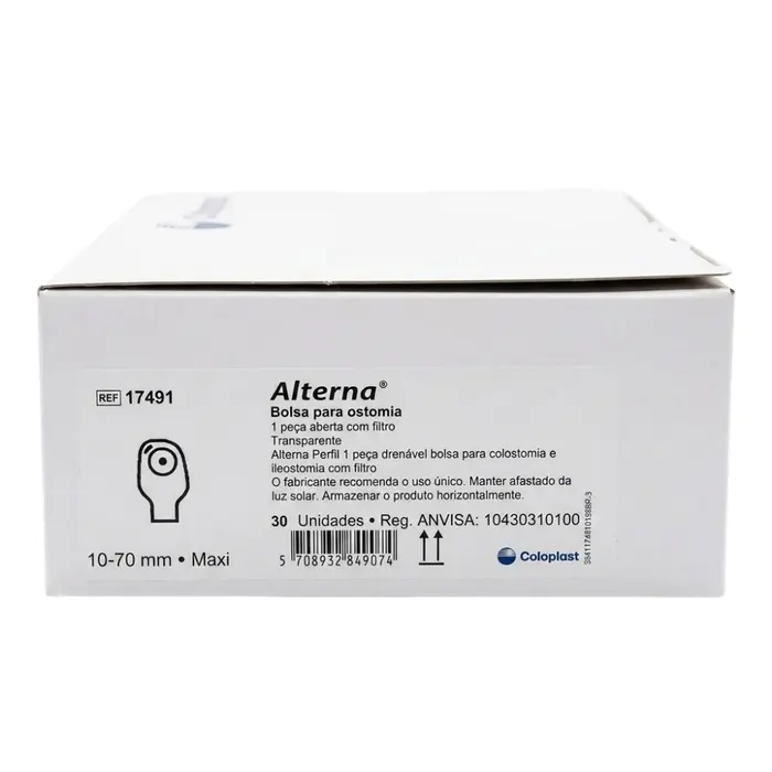 Bolsa Colostomia Drenável Recortável Transp. Alterna Perfil 17491 10/70mm Coloplast