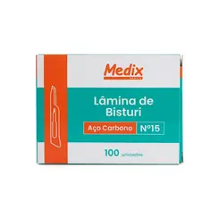 Lâmina De Bisturi Descartável Aço Carbono Nº15 Medix Unidade