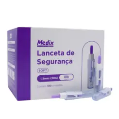 Lanceta de Seguranca Medix 28g 100 Unidades