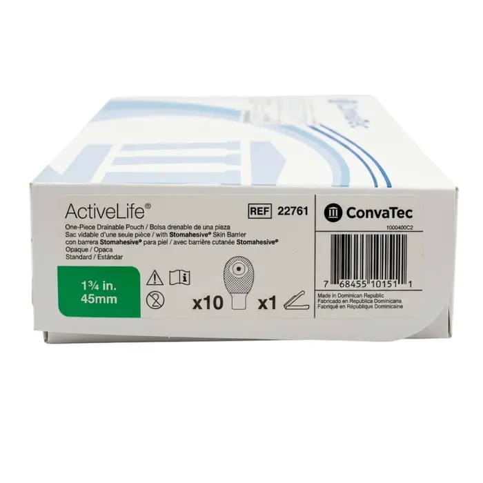 Bolsa Colostomia Drenável Pré-Recorte Opaca Active Life 22761 45mm Convatec