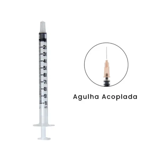 Seringa Descartável 1ml para Insulina com Agulha 13x0,45mm Medix