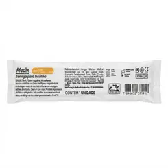 Seringa Descartável Para Insulina Com Agulha 13x0,45mm 1ml Medix