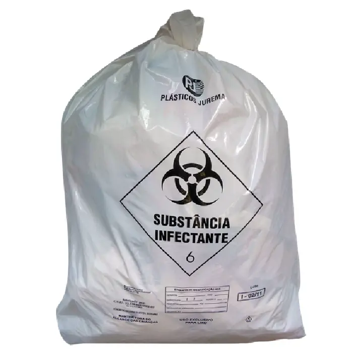 Saco para Lixo Hospitalar 30L Infectante - 100 Unidades - Jurema