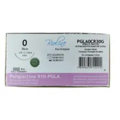 Fio Cirúrgico de Poliglactina Violeta 0 Ag Cilind. 3/8 3,0 cm - Cx 36 Un - Bioline