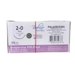 Fio Cirúrgico de Poliglactina Violeta 2-0 Ag Cilind. 3/8 3,0 cm - Cx 36 Un - Bioline