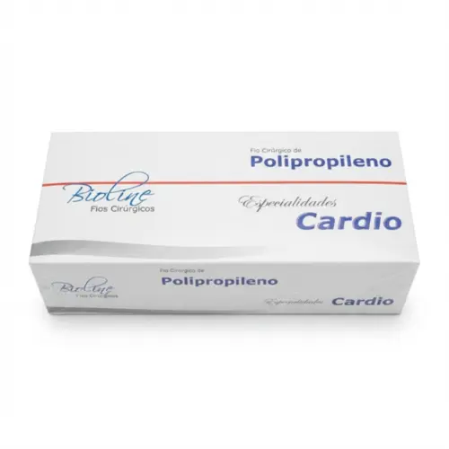 Fio Cirúrgico De Polipropileno Azul 6-0 2Ag 3/8 1,3cm Bioline 24 Unidades