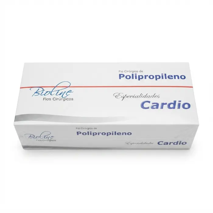 Fio Cirúrgico De Polipropileno Azul 6-0 2Ag 3/8 1,3cm Bioline 24 Unidades