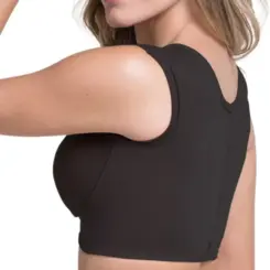 Sutiã Cirúrgico Biobela Regata com Fecho Frontal e Reforço Preto M 1630