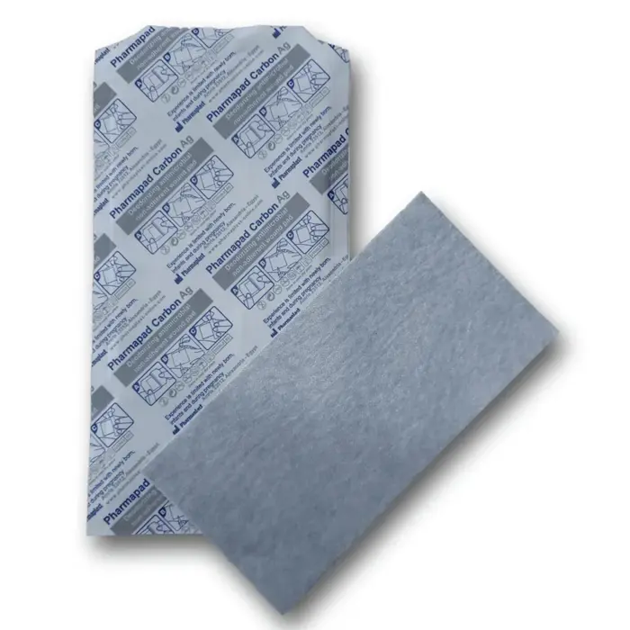 Curativo de Prata Pharmapad Carbon Silver 10x10 - Carvão Ativado - Pharmaplast