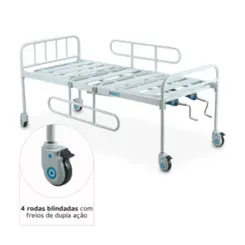 Cama Hospitalar Fawler Manual 2 Movimentos DX2 - Até 180Kg - Dellamed