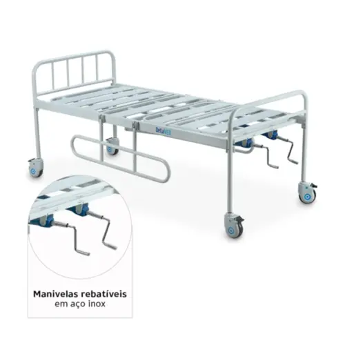 Cama Hospitalar Fawler Manual 3 Movimentos DX3 - Até 200Kg - Dellamed